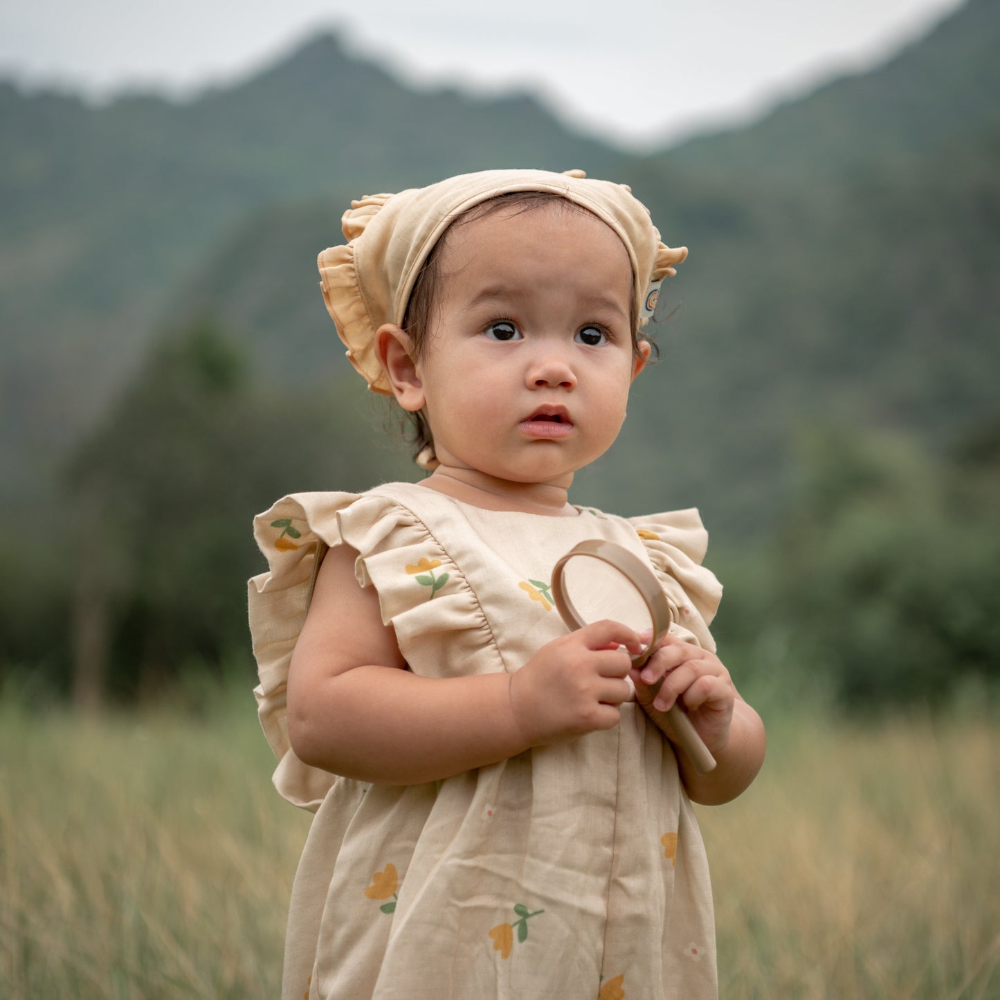 The Little Charmer Jumpsuit & Ruffle Headband