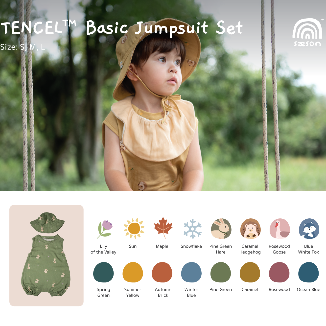 Basic Jumpsuit Tencel Baby Clothing